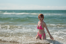 Hanako at the beach - Menghan 153 seamless