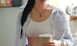 Lina having Cofee - Mengfei 153