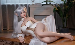 【高能预警】实战-cosplay套装MRL163Elven，这水光肌你们就说得不得劲吧