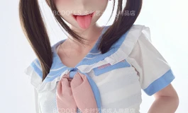 超萌双马尾学生妹来了！半身款可口舌头可拆~